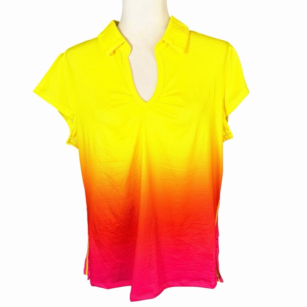 Lucky In Love Womens Tennis Top XL Golf Athleisure Athletic Pickleball NWT